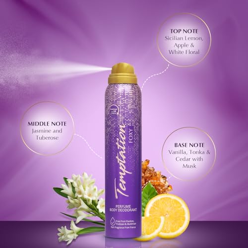 Image of Envy Temptation Angel and Foxy Deodorant For Women- 150 ML Each, Pack of 2| Long Lasting Deodorant Body Spary