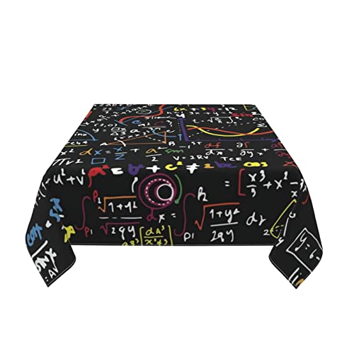 Nappe mathématique imperméable nappe décorative carrée anti-plis