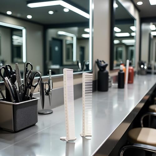 Set de 2 Peines Blancos Profesionales para Corte de Cabello miniatura 6