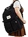 FIORETTO schulrucksack Teenager Mädchen Damen Schulranzen Schultasche School Bag Rucksack Schule 14" Laptopfach, Wasserabweisend & Leicht Schwarz