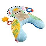 Fisher-Price Babyspielzeug Spielkissen für sensorische Abenteuer in Bauchlage, Körperstütze für Neugeborene mit Beißring und Rassel, Aktivitäten für Babys ab 0 Monaten, JHB44