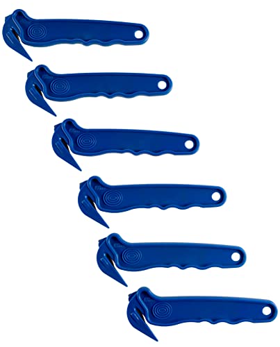 IDL Packaging CN-158 Recessed-Blade Cutter for Stretch Wrap, Plastic & Cord Strapping, Tape, Box (Pack of 6) - Plastic Tool with Sharp Blade - Disposable Film Cutter with Ergonomic Handle image 2
