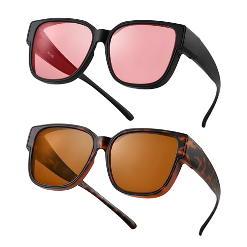 Image of Fit Over Blue Light Blocking Glasses Migraine Light Sensitivity Photophobia Fluorescent LED Glare Women AB3306