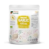 Energy Feelings Ajo en Polvo Ecológico Deshidratado 500g | Ajo Molido Granulado Molida Bio 100% Natural Sin Aditivos ni Azúcares Añadidos Vegano Sin Gluten | Ideal como Especia para Cocinar