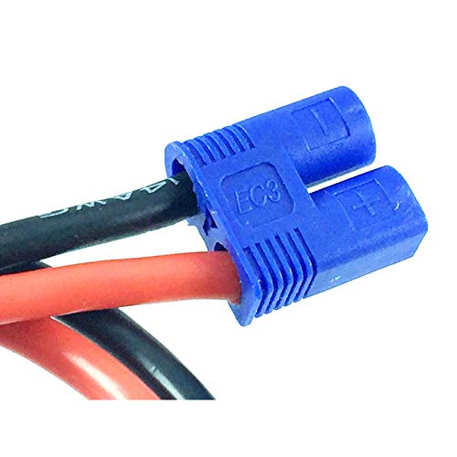 2pcs 4mm Bullet Banana Plug to EC3 Male 14AWG 30CM Wire for Lipo Battery