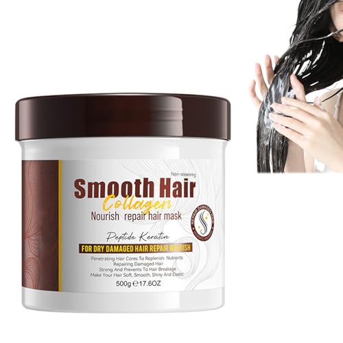 500g Mascarilla de Reparación Con Colágeno, Mascarilla para Cabello Seco y Dañado, Smooths and Nourishes, Cabello Seco y Dañado, Elimina el Encrespamiento, Todo tipo de Cabello conditioner-14