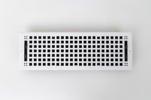 Madelyn Carter Artisan Steel Wall and Ceiling Vent Cover, 6x20 Inch, White
