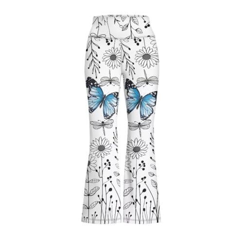 Image of Girls Flare Leggings 5-14T Cute Bell Bottoms for Girl Yoga Pants for Gym
