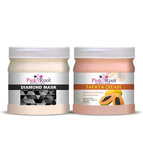 Image of Pink Root Diamond Mask 500gm with Papaya Cream 500gm