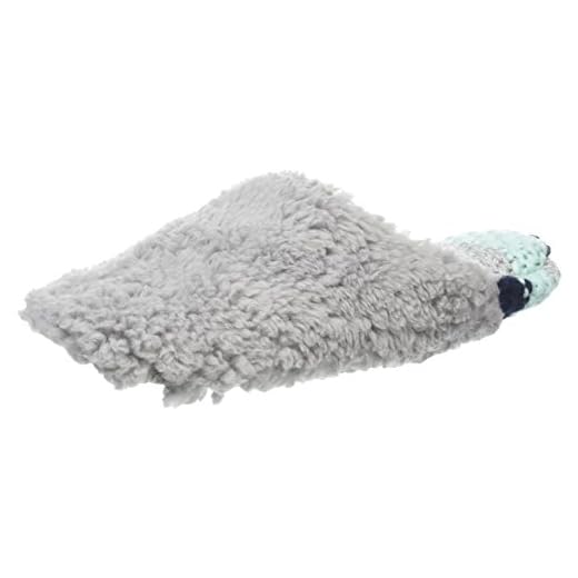 Dearfoams Dam lugg bluff med tröja stickad klack öppen rygg tofflor, Vit Sleet, Small
