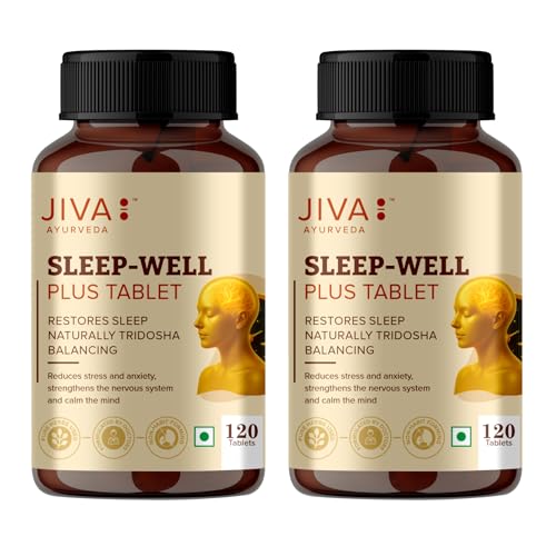 Image of Jiva Sleep Well Tablets, Restores Natural Sleep, Non-Habit Forming Supplement, Strengthens Nervous System, 240 Count, Pack of 2