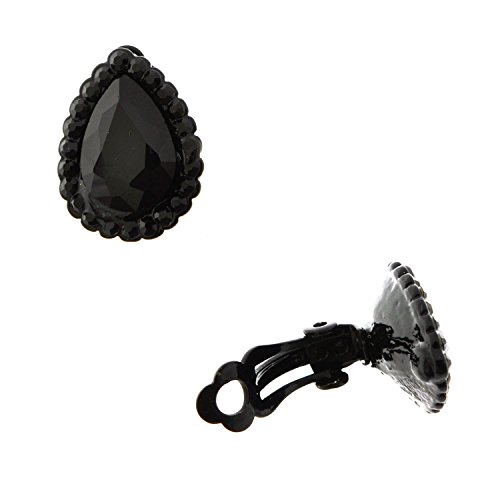 Fashion Jewelry Earrings Black Plating Oval Shape Clip On Earrings