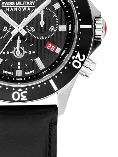 Image of Swiss Military Hanowa SMWGC2100705 Starlight - Swiss Made Round Black Chronograph - Watch for Men