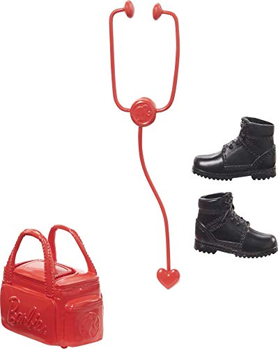Barbie GYT28 - Rettungssanitäterin Puppe, zierlich brünett (ca. 30 cm), Kleidung & Accessoires passend zur Rolle: Stethoskop, Arzttasche, tolles Geschenk für Kinder, Spielzeug ab 3 Jahren – Bild 5