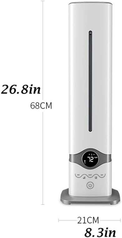 Humidifier – 9L Water Tank Whisper-Quiet Operation Timer and Auto-Off Safety Switch for Home Bedroom and Office White Cool Mist Humidifier