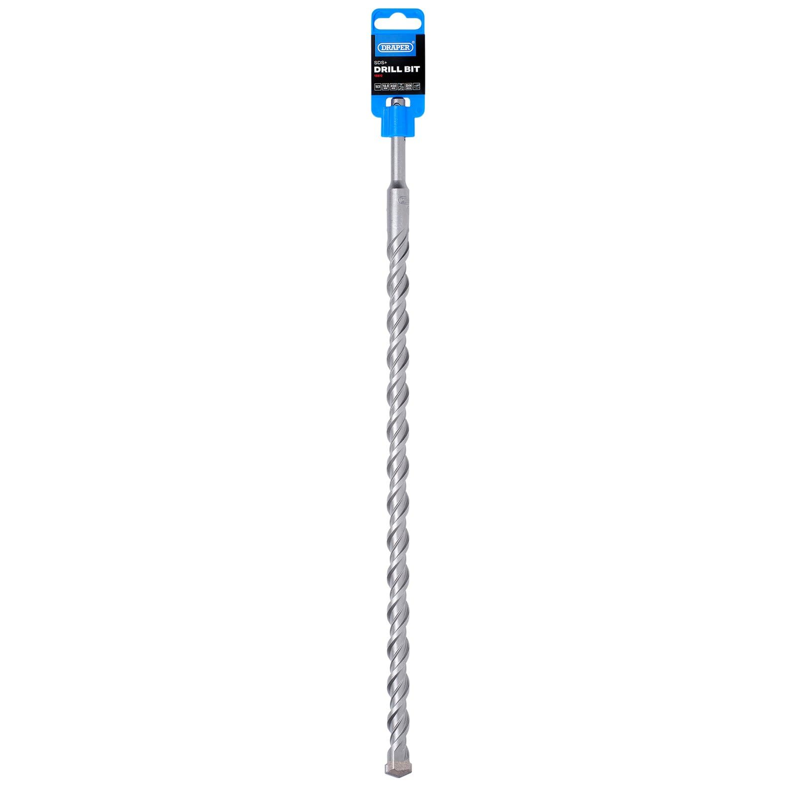 Draper SDS Plus Drill Bit, 18.0 x 450mm - 13872 - Tungsten Carbide Tip, Double Flute, for Concrete Masonry, Brick, Stone, Granite - Image 2