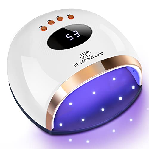 Uv Led Nail Lamp, 158W Fast Gel Nail Light For Gel Polish, Professional Curing With 45 Lamp Beads, Led Gel Uv Nail Dryer With 4 Timer Setting Auto Sensor For Fingernail And Toenail Home Salon Use #TOP22