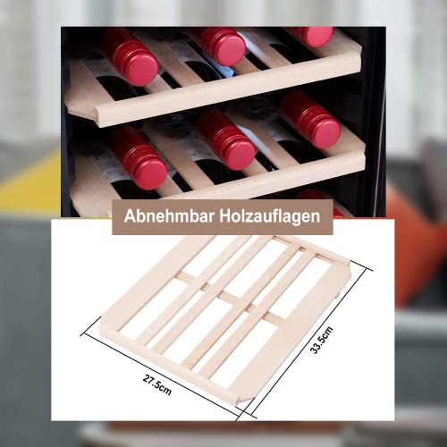 Kalamera Weinkühlschrank, 18 Flaschen 51 Liter Weinkühlschrank klein mit Kompressor, 5-18°C Kühlzone, KRC-51FCSS – Bild 5