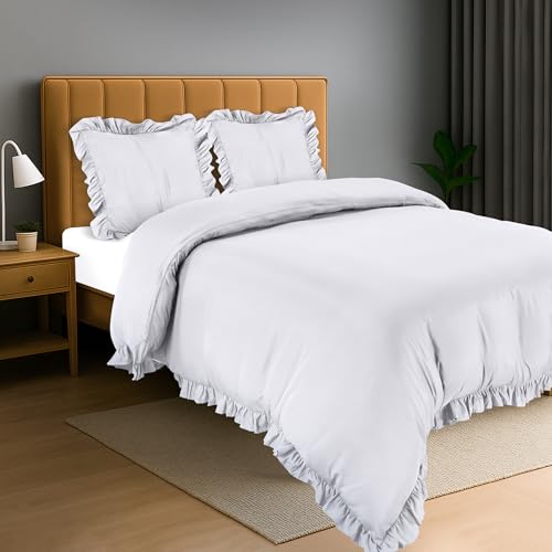 Utopia Bedding Funda Nordica Cama (Blanco, Cama 150 240x220cm + 2 x Fundas Almohada 65x65cm)