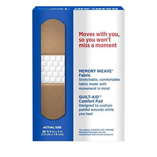 Image of Band-Aid Brand Flexible Fabric Adhesive Bandages for Wound Care and First Aid, All One Size, 30 ct