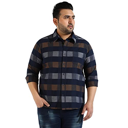 Image of CAHOOT Instafab Plus Men's Button Up Regular Fit Shirt for Casual Wear | Modern Clothing Shirt Crafted with Regular Sleeve, Comfort Fit & High-Performance for Everyday Wear