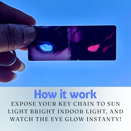 Image of Anime Acrylic Glowing Eyes Keychain | Luminous Eye Glow Key Ring | Premium Otaku Accessory for Bags, Bikes, Cars, Backpacks & Keys