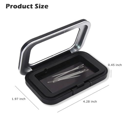 Large Magnetic Needle Case with Clear Lid – Sewing Storage Pin Needle Keeper Holder for Snap Closure, Quilting & Crafts