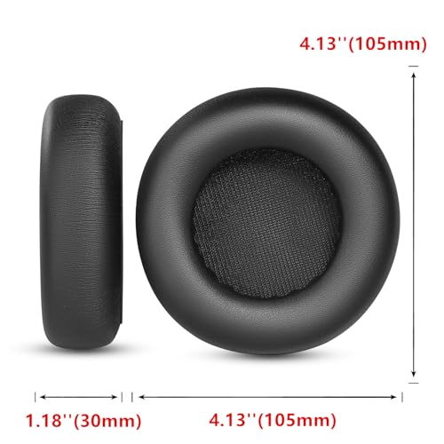 Earpads Cushions Replacement para Beyerdynamic MMX100 MMX150 MMX200 Pro | Almohadillas de memoria de alta densidad y cuero protein negro miniatura 3