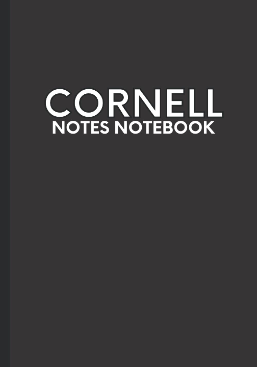 Cornell Notes Notebook: Note Taking System for Students, Teachers, School, Work | College Ruled | Black