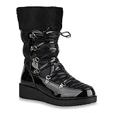 winter wedges australia  Damen Winterstiefel Warm Gefütterte Stiefel Wedges Schuhe Boots 153939 Schwarz Black Berkley 38 Flandell