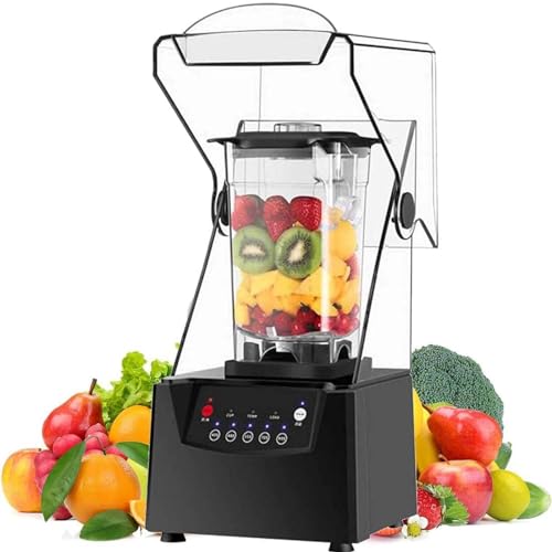 DUXMM Licuadora para Hacer Batidos de 2200 W y 2 litros con Tapa insonorizada, máquina de cocción con Paredes rotas, Control táctil Inteligente de 5 velocidades, para Batidos y Frutas