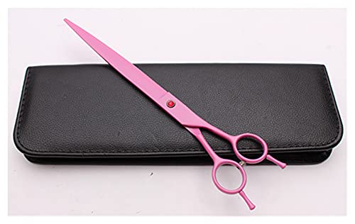 Professional Dogs Cats Pets Hair Shears Hairdressing Scissors Straight Cutting Shears,Pink With Case