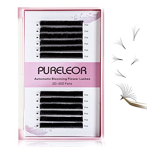 Easy Fan Lashes C Curl 0,07 10mm Russian Volume Lashes Easy Fan 2D-30D Lash Extensions Selbstfächernde Lash Individuelle Wimpernverlängerungen Salon und Home Use Cover