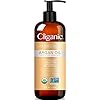 Cliganic Organic Argan Oil 16oz with Pump, 100% Pure | Bulk for Hair, Face & Skin