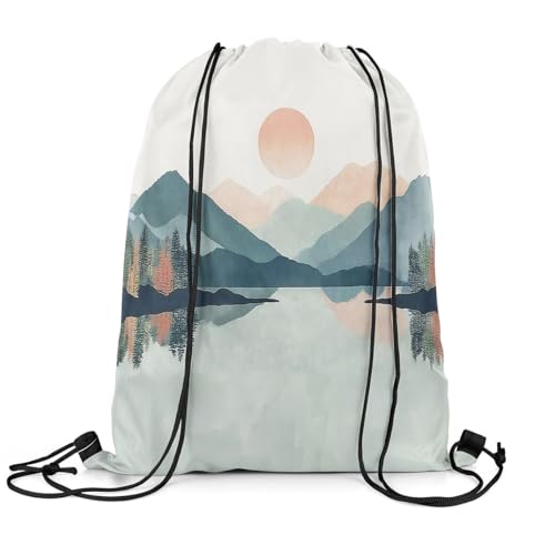 jejeloiu Sun Lake Drawstring Backpack 13