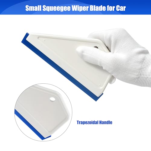 Image of Zanch Window Tint Tool,Silicone Squeegee Water Blade with Long Handle,Easy Grip for Window & Mirror Cleaning【1pc Knife Shape & 1pc Trapezoid Shape】