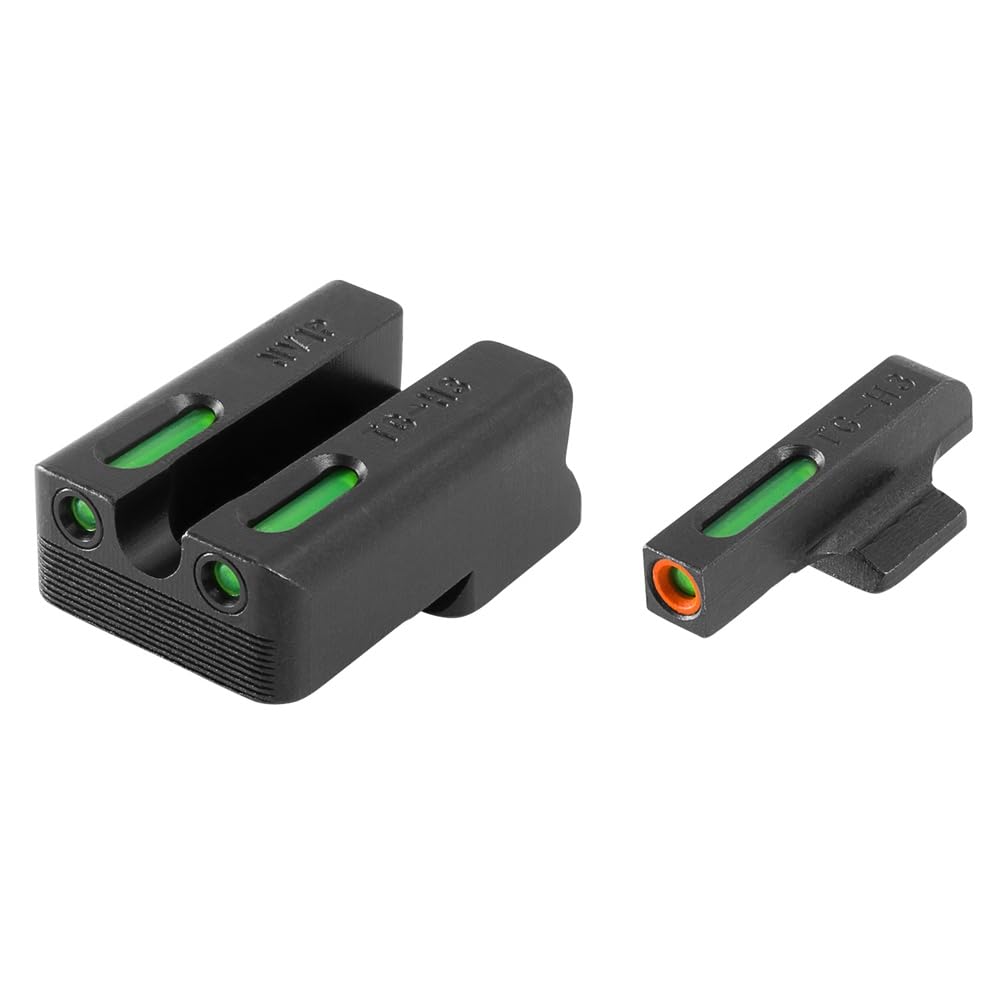 Truglo TFX PRO Handgun Sight, Glowing Shock Proof Tritium and Fiber Optic Night Sight for Handguns, Compact, Durable, and Snag Free Sight