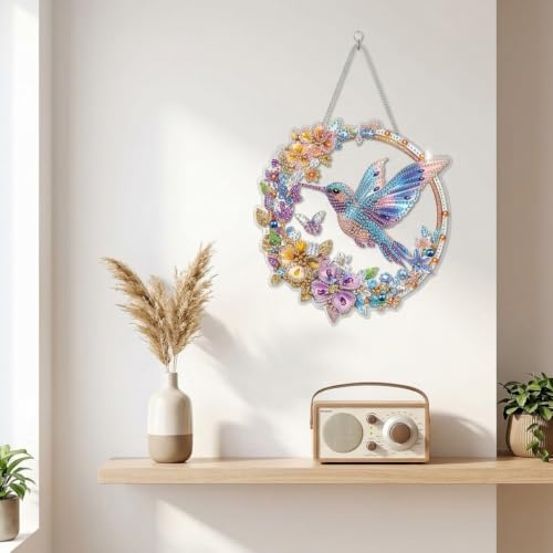 Image of HASTHIP Bird Hanging Diamond Art Kits for Adults Pendant Suncatcher