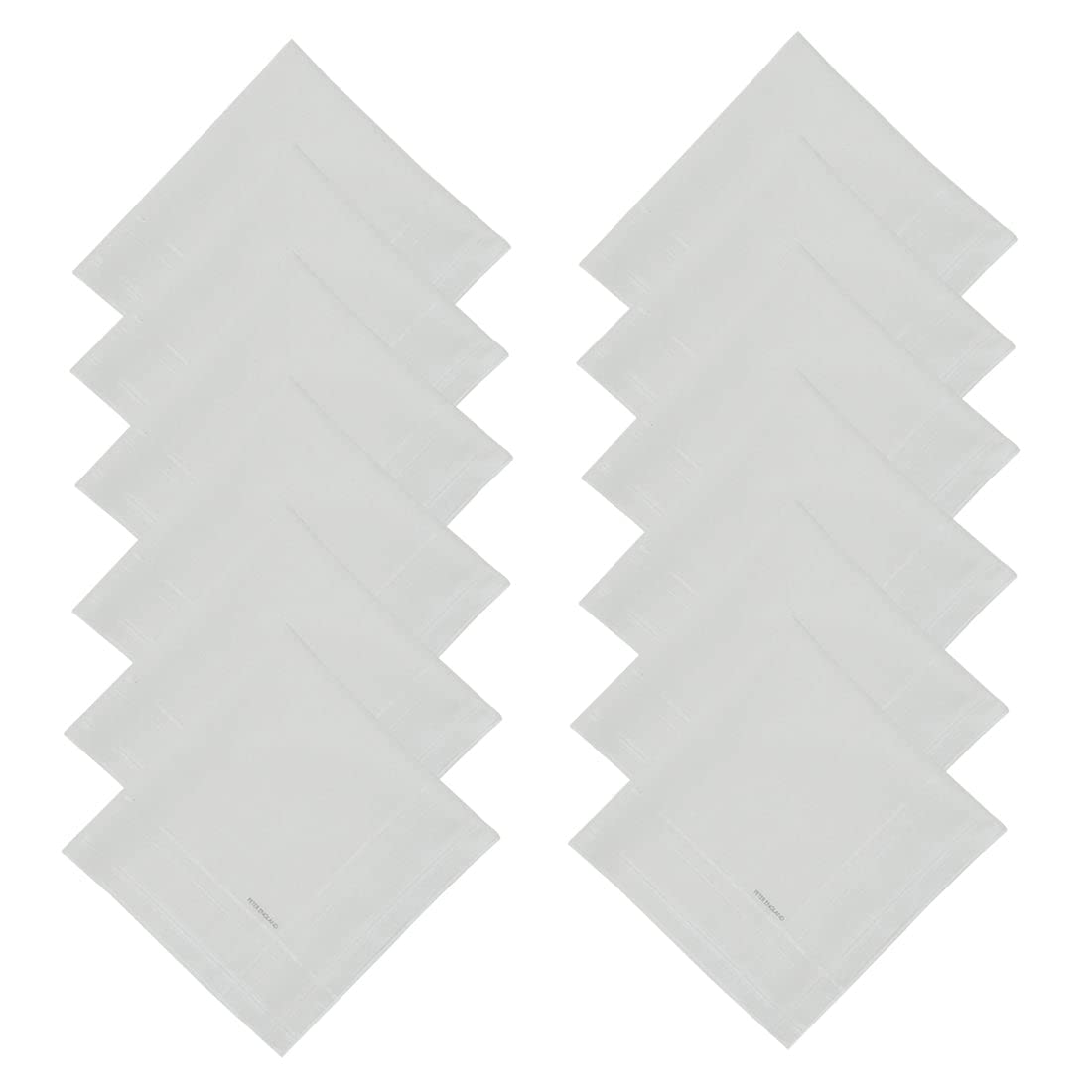 peter england Men's Cotton White Handkerchief (Pack of 12) White-picture-34