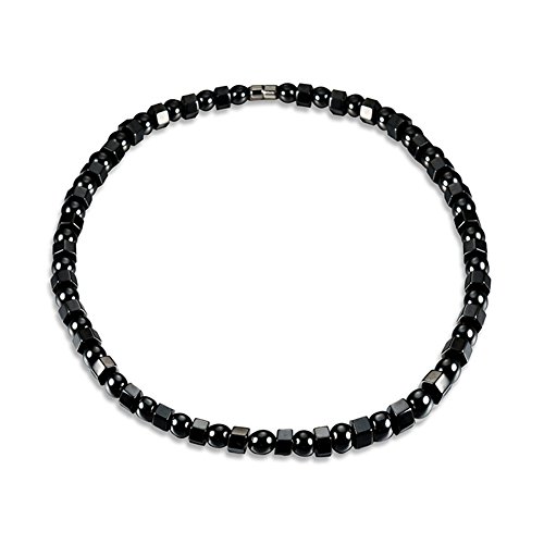 ZEALMER Shoopic Magnetic Therapy Necklace Hematite Beads Bracelet for Men Women