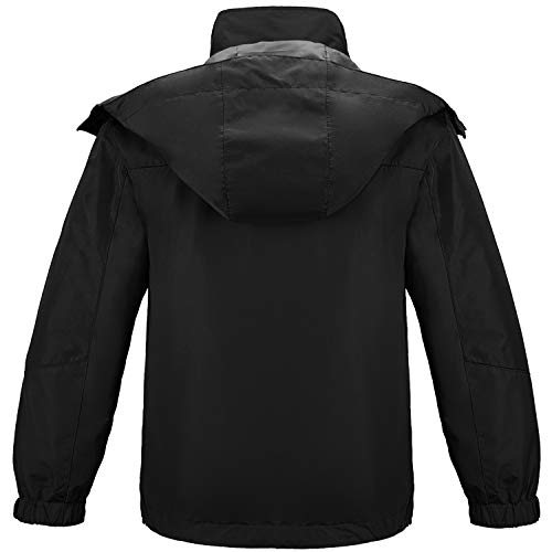 Wantdo Girl'S Skiing Jacket Waterproof 3 In 1 Winter Coat Insulated Warm Coat Black 18-20 thumb #1