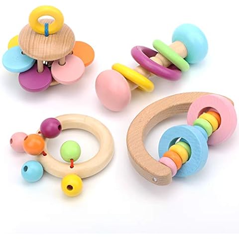 DOHAOOE Large Bird Toys for Foot Parrot Handheld Interactive Toys, 4 Pack Cover