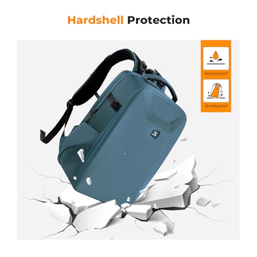 Image of K&F CONCEPT Camera Backpack,Hardshell Photography DSLR Camera Bag with 15-15.6 Inch Laptop Compartment Hard Shell Camera Case Compatible with Canon /Nikon /Sony /DJI Mavic Drone