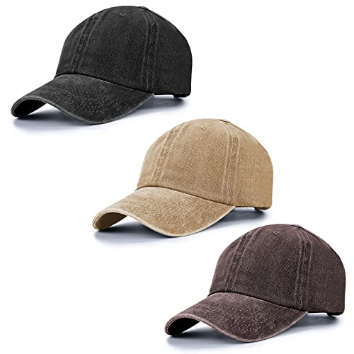 Image of Baseball Cap Unisex Vintage Washed Distressed Cap,Retro Adjustable Dad Hats,Baseball Hat for Men Women