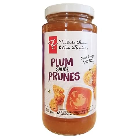PRESIDENT'S CHOICE Plum Sauce, 350mL/12.25 oz. Cover