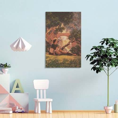 Impression sur toile décorative Maxfield Parrish poster mural salon chambre 20 x 30 cm - 4