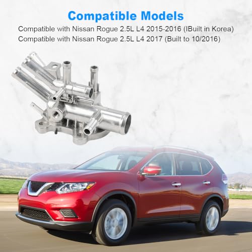Image of 110603TA1A Thermostat Housing Compatible with Nissan Rogue 2015-2017 2.5L | Replacement for CH6120, 110603TA1A, 110603TS0A