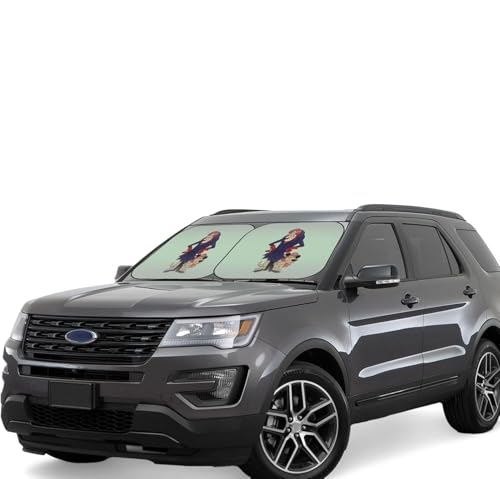 チキチキマシン猛レース ケンケン (1) 車用サンシェード サンバイザー 日よけ 紫外線対策 カーサンシェード 四季兼用 車用品 折畳み 便利 遮光 断熱 吸盤4個付