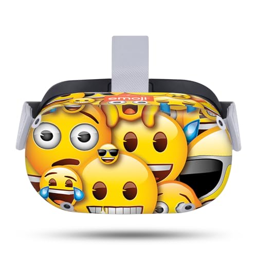 Head Case Designs Officially Licensed Emoji® Smileys Art Patterns Vinyl Sticker Skin Decal Cover Compatible with Meta Quest 2