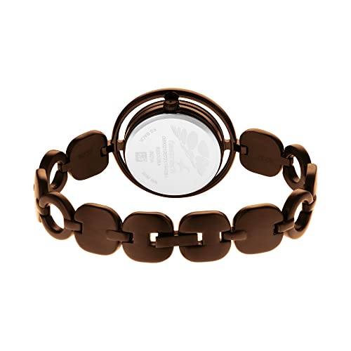 Image of Fastrack Glitch Quartz Analog Brown Dial Brown Metal Strap Watch for Girls - NT6237QM01